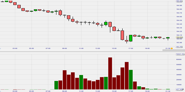 Volume indicator inside NanoTrader